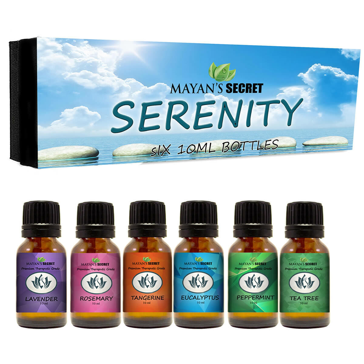 Premium Grade Essential Oils - Serenity Gift Set (6 x 10 ml)