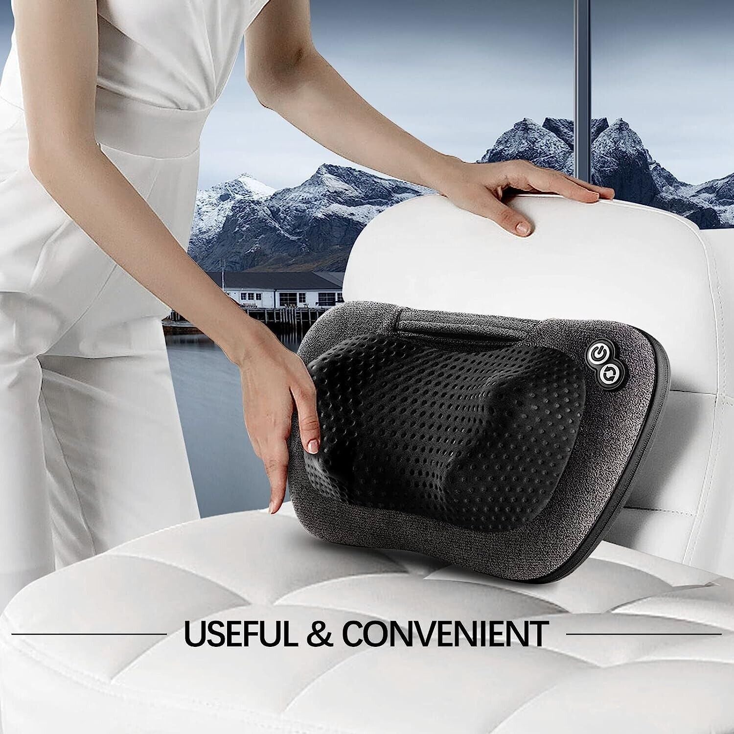 Back and Neck Massager with Heat - Massage Pillow