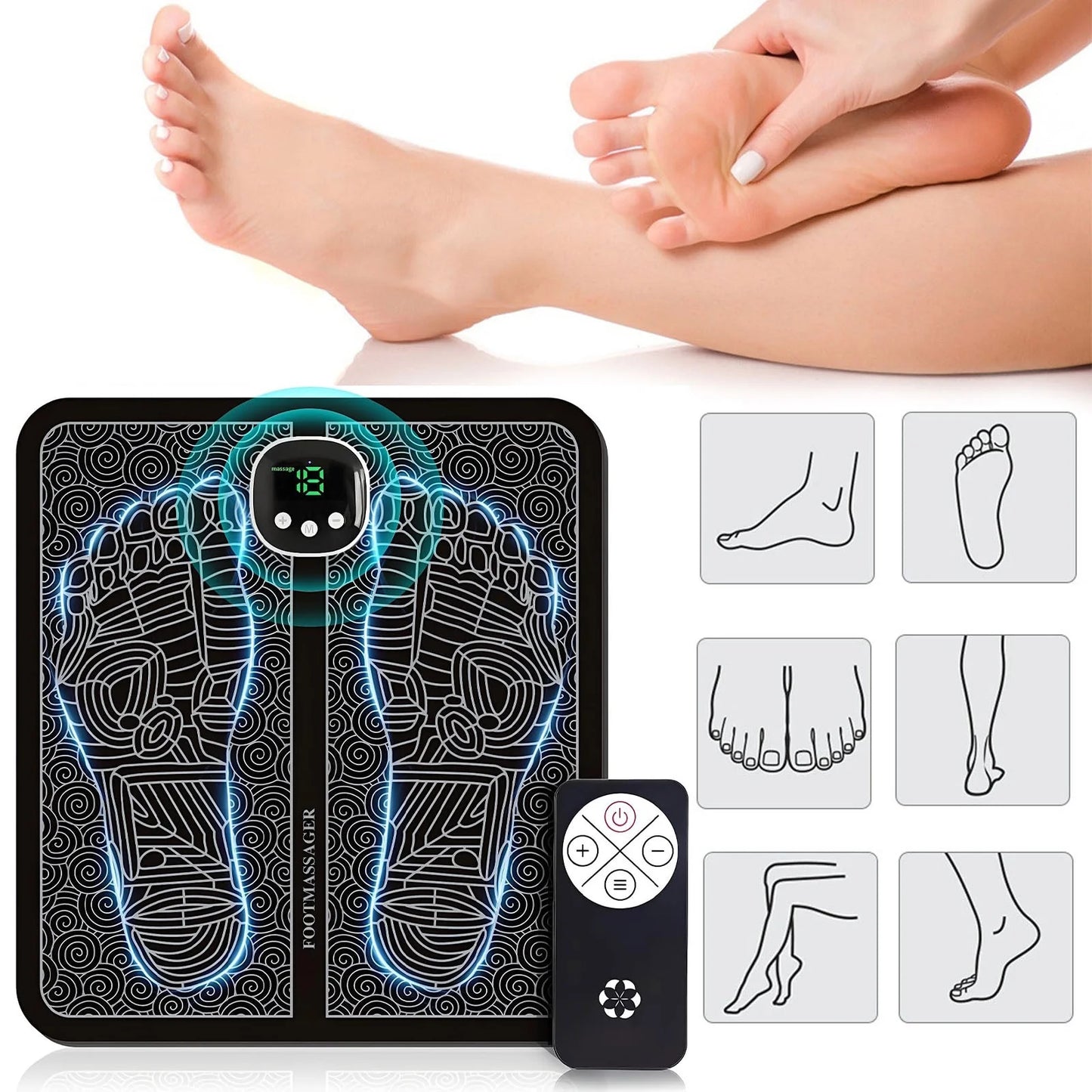 Foot Massager Mat – Whole Body Massager for Circulation, Neuropathy & Pain Relief