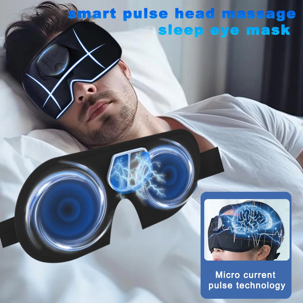 Smart EMS Head Massager – Electric Pulse Sleep Mask for Migraine Relief and Better Sleep