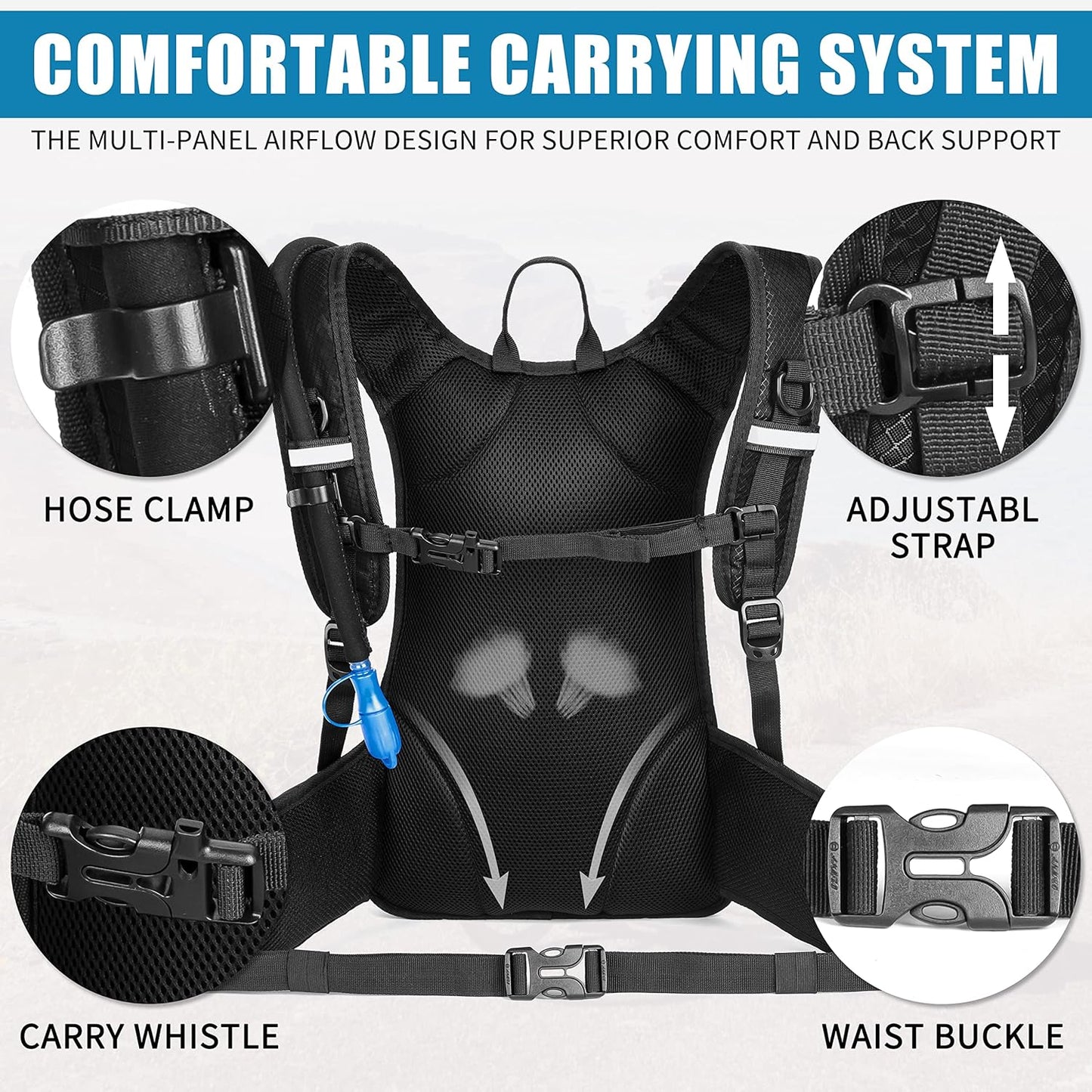 Hydration Backpack - 15L Insulated Hiking Pack with 2L Bladder for Adventure Seekers