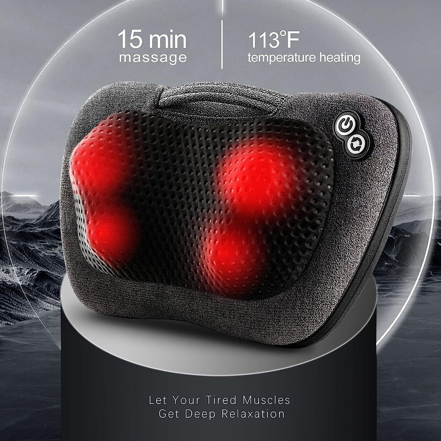 Back and Neck Massager with Heat - Massage Pillow