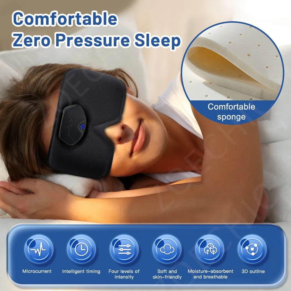 Smart EMS Head Massager – Electric Pulse Sleep Mask for Migraine Relief and Better Sleep