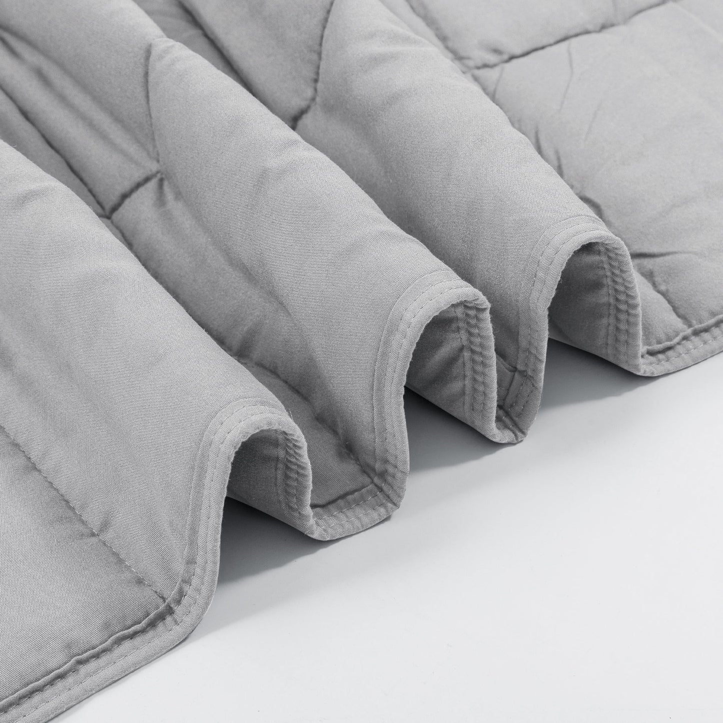 Weighted Blanket for Adults - Queen Size (60"x80", 15 lbs, Light Grey)