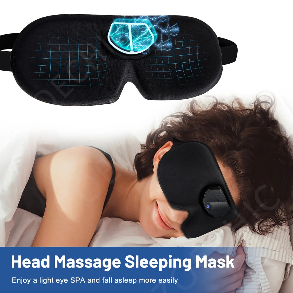 Smart EMS Head Massager – Electric Pulse Sleep Mask for Migraine Relief and Better Sleep