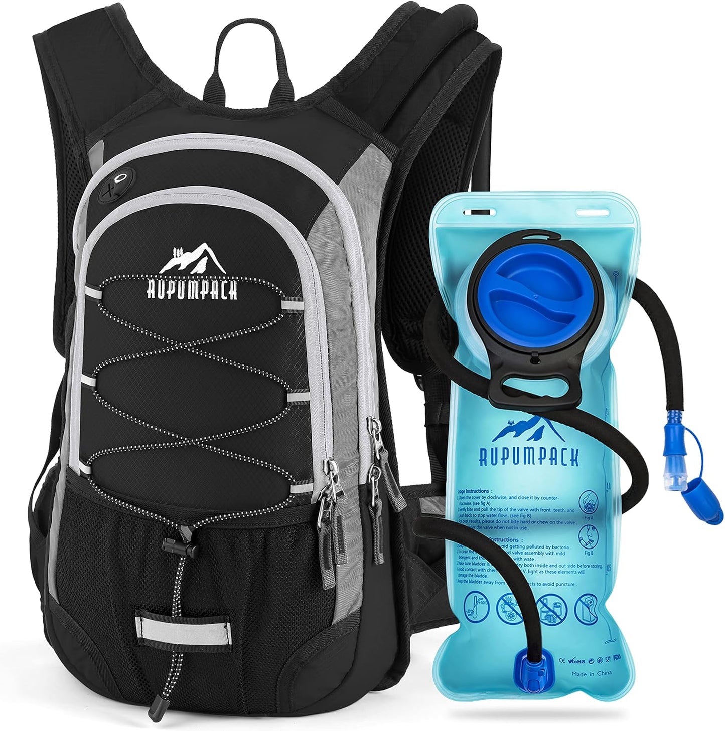 Hydration Backpack - 15L Insulated Hiking Pack with 2L Bladder for Adventure Seekers